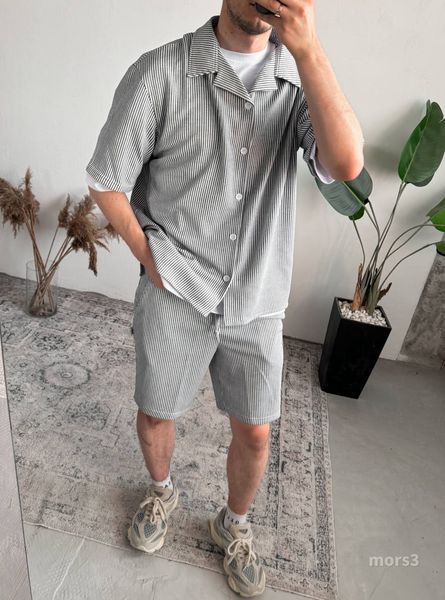 Комплект сорочка шорти чоловічий літний легкий MOR _mors3-S фото