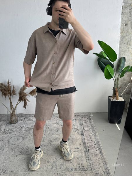 Чоловічий комплект ЛІАМ з сорочки та шорт літній liam12-S фото
