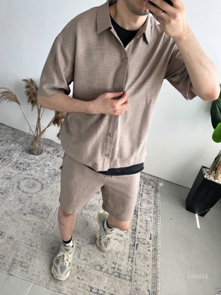Чоловічий комплект ЛІАМ з сорочки та шорт літній liam12-S фото